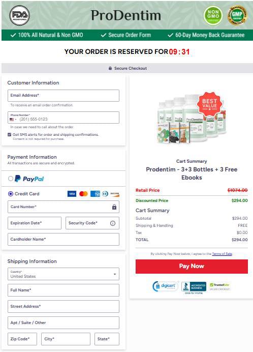 ProDentim Order Page